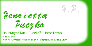 henrietta puczko business card